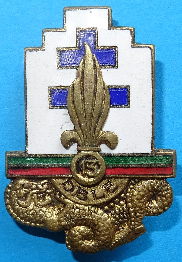 Insigne de la 13° Demi-Brigade de la Légion Etrangère ...